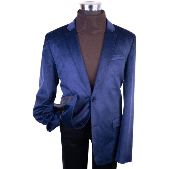 GUESS DEAN Sport Coat Jacket Casual Blazer Sz XL (46) Blue Two Button Cotton EUC - Picture 2 of 15